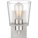 Evalon Indoor Wall Sconce Wall Light in Brushed Nickel
